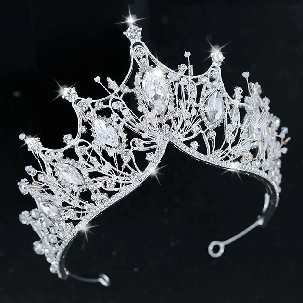 Crystal Wedding Tiara Crown - Picture 1 of 12
